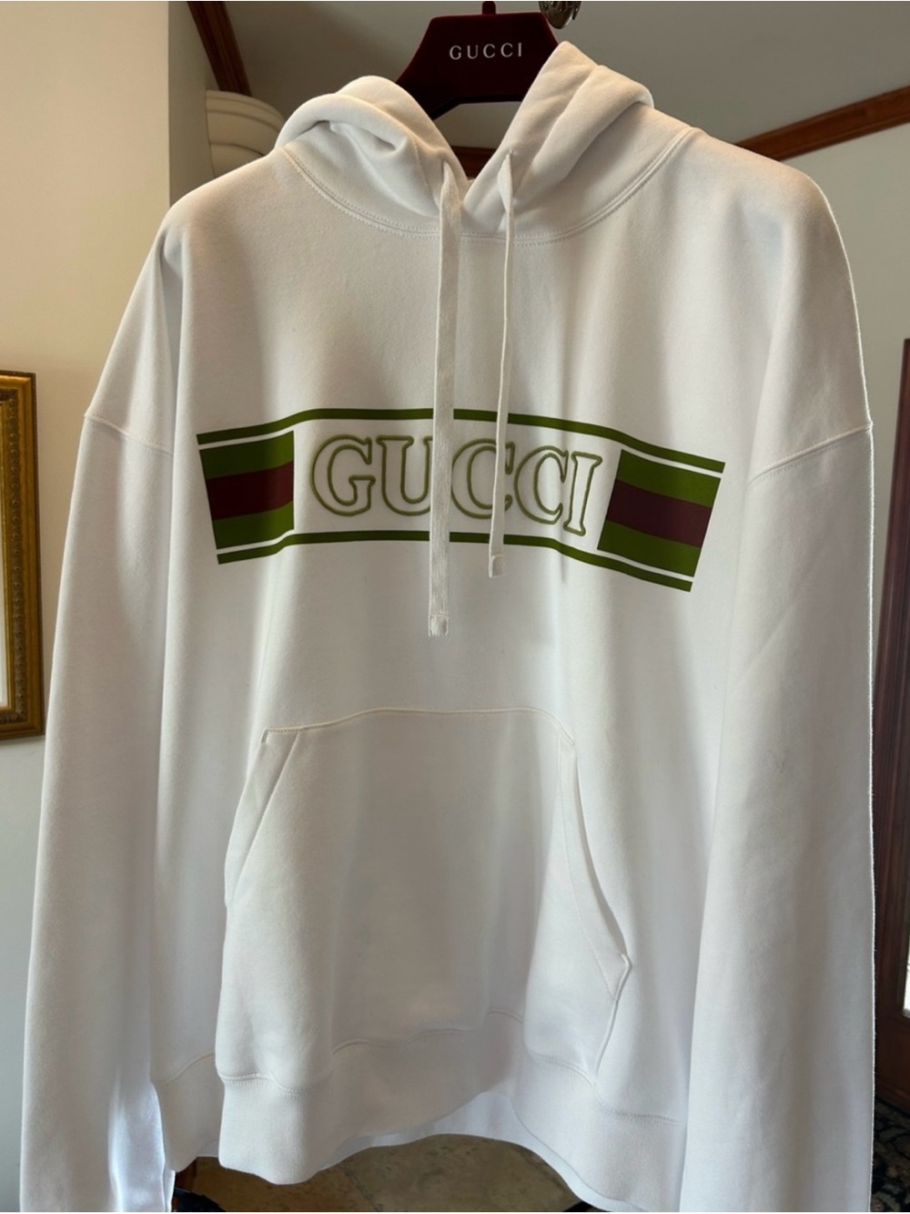 Men’s Gucci embroidered cotton hoodie, size XXL made in Italy
